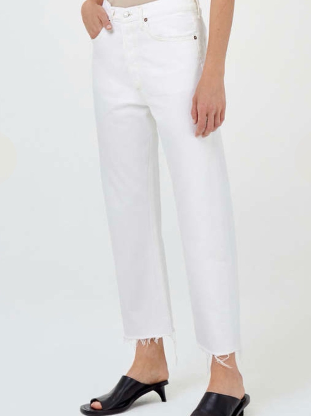 Agolde 90s Pant - Raw Hem in Marshmallow